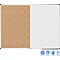 Tableau combiné Legamaster UNITE, tableau d'affichage &amp; tableau blanc, L 1200 x P 12,6 x H 900 mm, acier laqué &amp; liège naturel, blanc &amp; marron